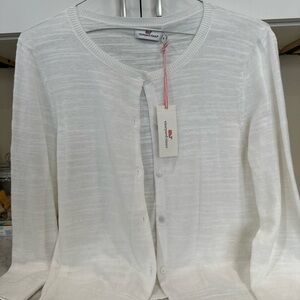Vineyard Vines White Cardigan Sweater
